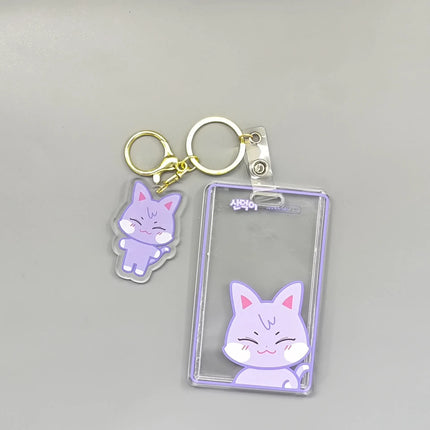 Aniteez Card Holder Keychain Keyring  Acrylic Characters Photocard Sleeves Hongjoong Seonghwa Yunho Yeosang Keychain