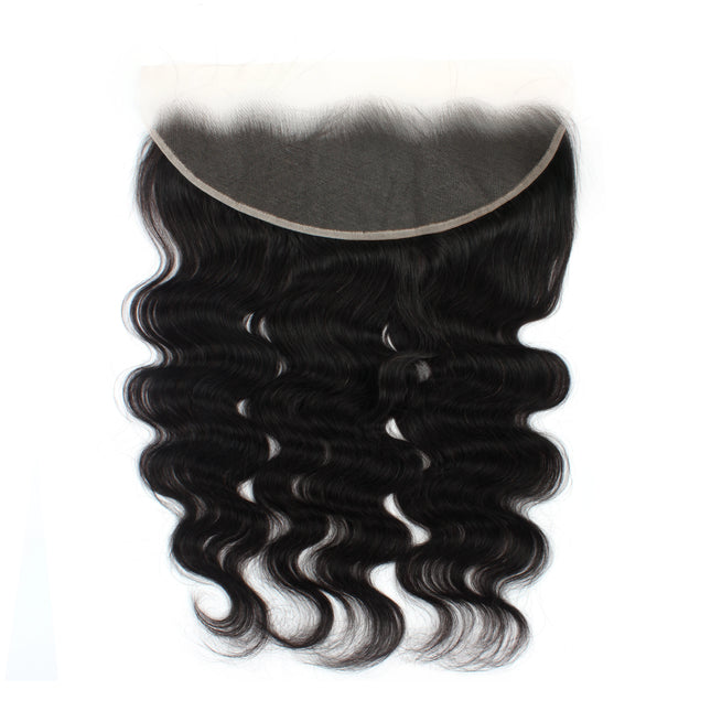 Black Closure 13x4 Lace Pre-Plucked Body Wave Closure 100% Human Hair Brazilian Hair Natural Black for Women
