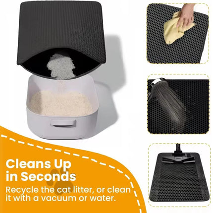 Waterproof Double Layer Cat Litter Mat Pet Litter Box Mat Pet Toilet Cat Mat Non-slip Sand Pet Cat Washable Clean Mat