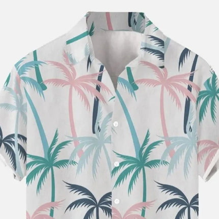 Casual Beach Men's Short Sleeve Shirt Comfortable 3d Digital Printing Pattern Polyester 100% Fashionable Clothing Top