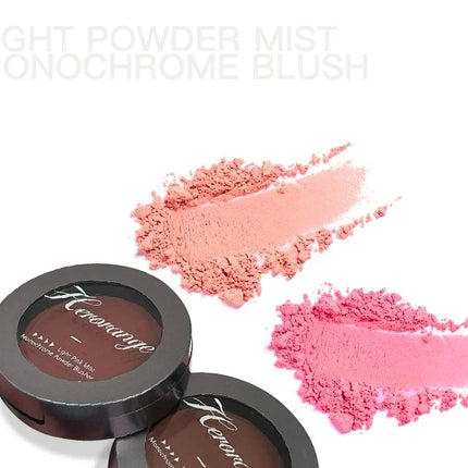 Monochrome Blusher Palette Matte Warm Brown Red Cheek Tint Face Contouring Waterproof Cosmetics Rouge Powder Soft Natural Makeup