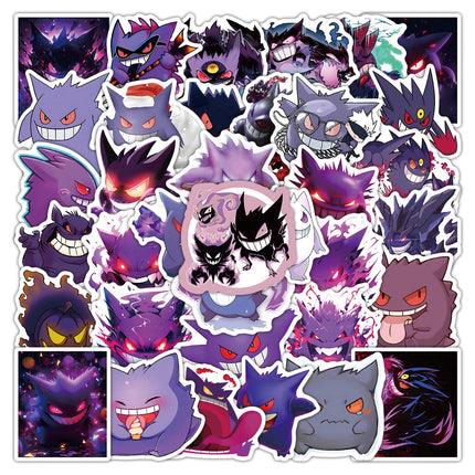 10/30/50pcs Funny Anime Pokemon Gengar Stickers Waterproof Graffiti DIY Scrapbook Luggage Guitar Phone Cool Cartoon Decals Toys