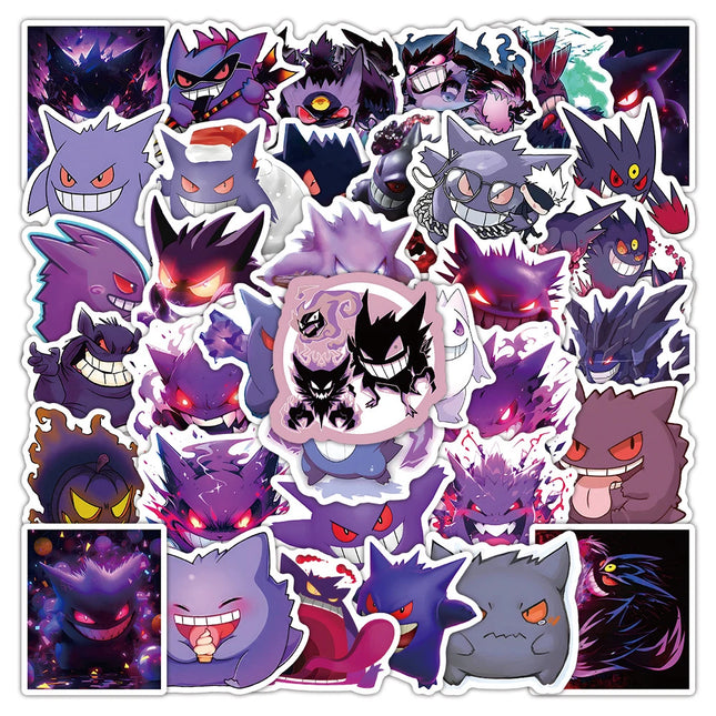 10/30/50pcs Funny Anime Pokemon Gengar Stickers Waterproof Graffiti DIY Scrapbook Luggage Guitar Phone Cool Cartoon Decals Toys