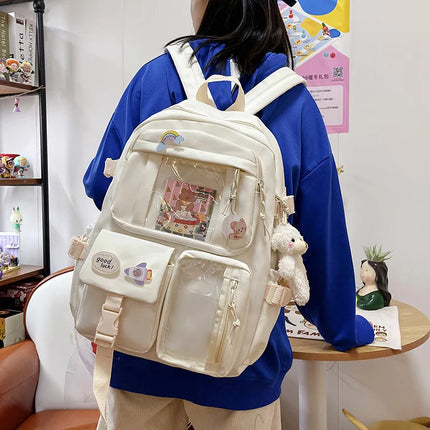 Fashion Girls Backpack New Large Capacity Korean Style Women Backpacks Cute Student School Backpack Versatile Women's Bag