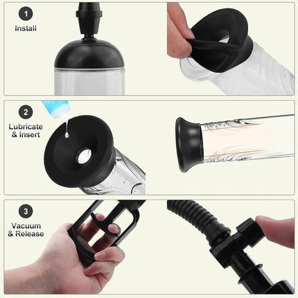 Manual Penis Pump Penis Extender Vacuum Pump Penis Enlargement Enhancer Dick Trainer Sex Toys for Men Male Masturbator Tool