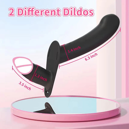 Double Head Penetration Strap On Remote Control Dildo Vibrator for Lesbian Vagina G-Spot Massage for Women Sex Toy Adult Product