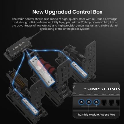 SIMSONN Plus X Simracing Pedals Silver Sim Racing Simulator Pedal Support VAM and VAM RPO HE Hydraulic Pedal for PC Cockpit