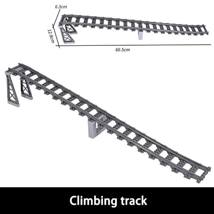 NEW City Trains Flexible Tracks Soft Straight Curved Rails Switch Building Block Creative Models Railways Toys For Kids Gifts