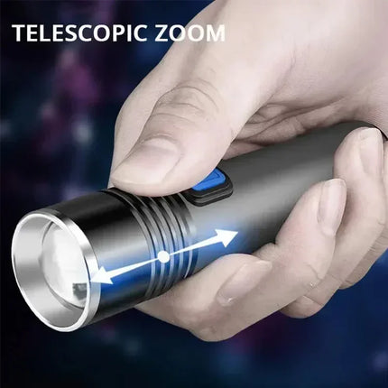 Mini LED 395nm UV Flashlight Rechargeable Waterproof Black Light Torch for Pet Urine Stain Detection Scorpion and Fluorescent