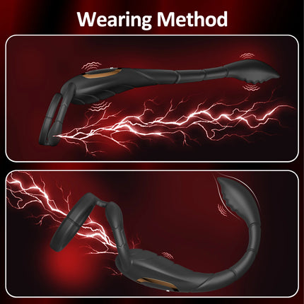 Vibrating Cock Ring Male Prostate Perineum Massager Vibrator Taint Stimulator Anal Butt Plug Sex Toys for Men Penis Ring