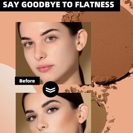 QIBEST Cream Contour Palette Dark Bronzing Powder Charlotte Makeup For Face Highlighter Bronzer Long-Lasting Concealer Cosmetics