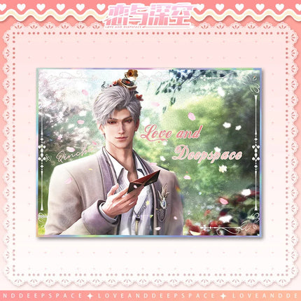 Love and Deepspace Sylus Acrylic Stand Keychain Brooch Figure Caleb Keyring Badge Flowing Sand Ticket Root Bookmark Desk Decor