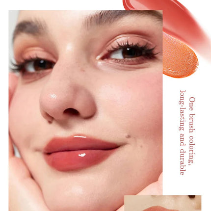 6pcs Set Small Bottle Hydrating Jelly Lip Oil Long Lasting Moisturizing Shimmer Gloss Smooth Care Non Sticky