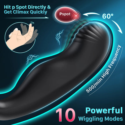 Prostate Massager Anal Vibrator Male Sex Toys for Men Gay Anal Plug Adult Toys Butt Plug for Women Remote 7 Wiggling Vibrating