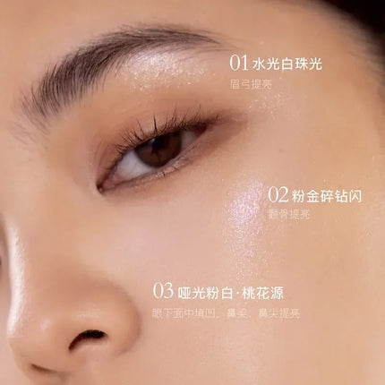Girlcult Gold Digger Series Face Integrated Palette Pearl Matte Highlights Blush Brighten Contour Face Makeup