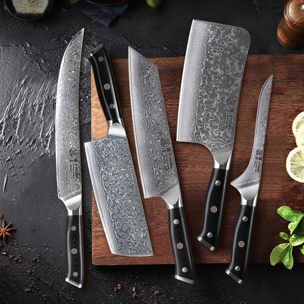 F.YOUNG Professional Kitchen Knives Damascus Steel Japanese Chef Knife Slicer Sashimi Utility Fruit Cooking Kitchenware Utensils