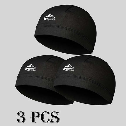 Musion Under Helmet Beanie Cap  Vented Sweat Absorbent Moisture Wicking for Men Cycling Motorcycle Riders