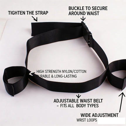 Bondage Restraints Sex Kit Handcuffs with Waist Erotic Adult Games Flirt Toys for Men Women Wrist-to-Waist Belt Ankle Cuffs