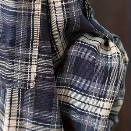 Plus Size Women's Top 2025 Black and White Plaid Polo Collar Shirt Spring and Summer Commute To Wear with Explosion