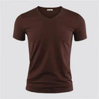 Dark coffee V-neck / XXXL / China Mainland