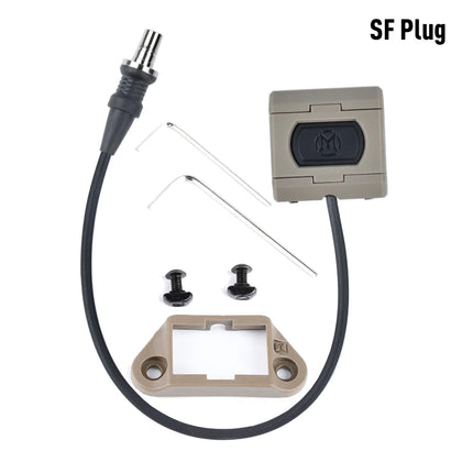 Tactical ModButton Remote Pressure Switch For SF M300 M600 Flashlight PEQ15 NGAL OGL Dual Function Tail ModButton crane plug