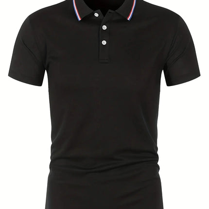2025 Hot Sale Men's Summer Casual Breathable Comfortable Polo Shirt Men's Solid Color High Quality Short Sleeve T-Shirt