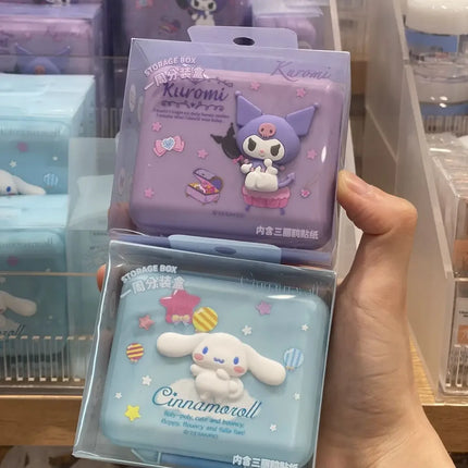 Kuromi Cinnamoroll Cute Cartoon Pill Box Portable Sealed Moisture-proof Packing Storage Box Gift Animation