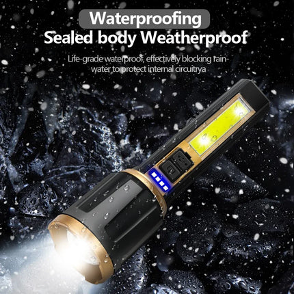 1/A Set Super Bright LED Flashlights USB Rechargeable Telescopic Zoom Tactical Torch Portable Long-Range Camping Fishing Lantern