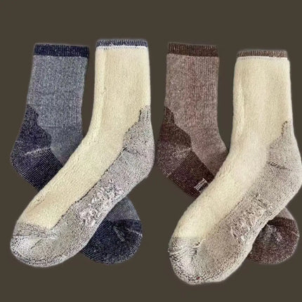 100% Merino Wool Socks Mid-Calf Men's Socks Absorbent Business Autumn Winter Warm Breathable Casual Socks Home Direct Supply