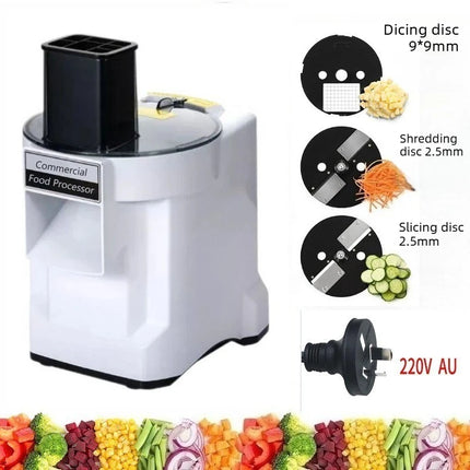 K8600 Commercial Dicing Machine White 3-in-1 Multi-Function Electric Cutter Strips Shreds Slices Dice Radish Potato Vegetables
