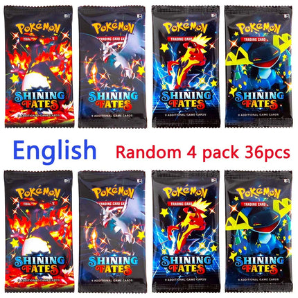 4 Pack Pokemon Cards Team up Sun Moon Thunder English Trading Card Game Evolutions Booster Collectible Kids Toys DESTINED RIVALS