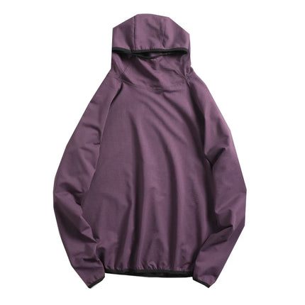 Men's Autumn Thin Qui Dry Bubble Hoodie Outdoor Loose Spor Overhead Sweatirt Trendy Straight Leg Modern Sle for Couples