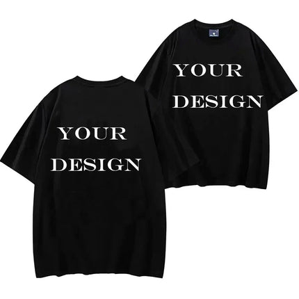 Unisex Cotton T-shirt Customized Printed Fashion T-shirt Harajuku Top DIY Your Like Photo or Logo T-shirt Fashion Custom Top