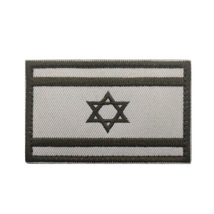 Israeli National Flag Reflective Patches Embroideried Military Uniform Armband Tactical Morale Embroidery Badge Israel Patches