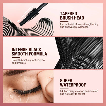 O.TWO.O Eyelash Mascara Lengthening Extension Eyelashes Thicker Waterproof 5D Silk Fiber Extra Volume Eye Mascara Cosmetics