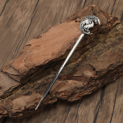 Viking Retro Moon Flying Dragon Hair Stick Hairpin Trendy Fashion Hair Accessories Scandinavian Norwegian Style Accessories Party Accessories Valentine's Day Mother's Day Birthday Gift