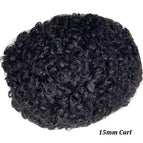 15mm Curl 1B / 6 inches Toupee / 9x11|120%