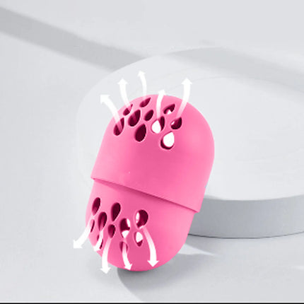 Empty Makeup Sponge Holder Eco-Friendly Silicone Beauty Egg Organizer Breathable Drying Storage Case Cosmetic Puff Holder Box