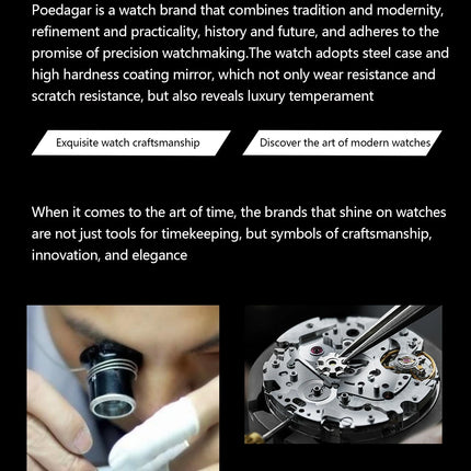 POEDAGAR High Quality Luxury Watch For Men Waterproof Luminous Man Wristwatch Original Date Week Quartz Casual Men's Watches+Box