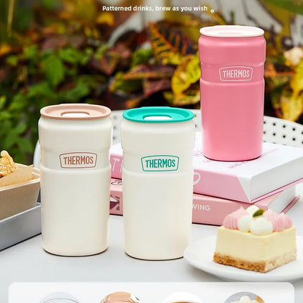THERMOS 440ml Food-Grade 316L Steel Tumbler,6H Heat Retention Thermos for Office Commute,Leakproof Portable Coffee Mug, BPA Free