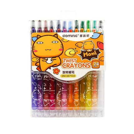 36/12 Pcs Rotate Color Crayola Set Washable Crayons for Kids Bulk Crayons for Arts & Crafts Back To School Art Supplies Crayons
