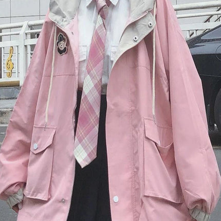 2024 Spring Autumn Hoodie Sweatshirt Women Tops Loose Casual Milk Print Hoodie Streetwear Girl Zip Up Jacket Japan Funny Female