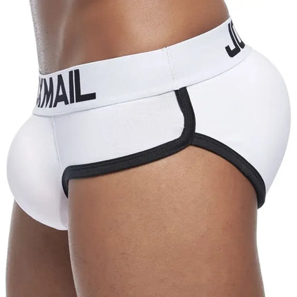 JOCKMAIL Padded Enhancing Bulge Mens Underwear Male Briefs Cotton Sexy Double Removable Push Up Front And Bottom Gay Underwear