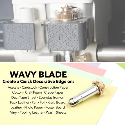 Engraving Tip Wavy Blade Basic Perforation Blade Fine Debossing Tip with Housing Compatibale with Maker/Maker 3/Maker 4 Machine