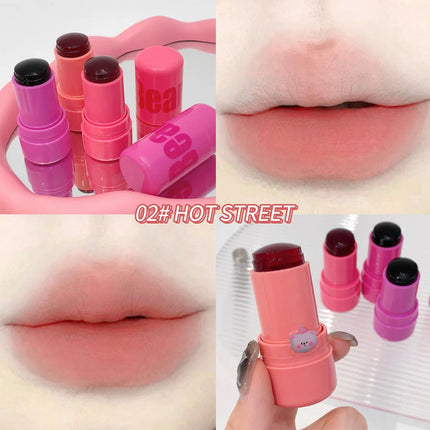 Lip and cheek blush stick color change brightening natural saturation student girl