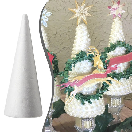 Christmas Foam Cones Polystyrene Foam Tip Cone DIY Craft Accessory Handmade Party Celebration Festival Decorations