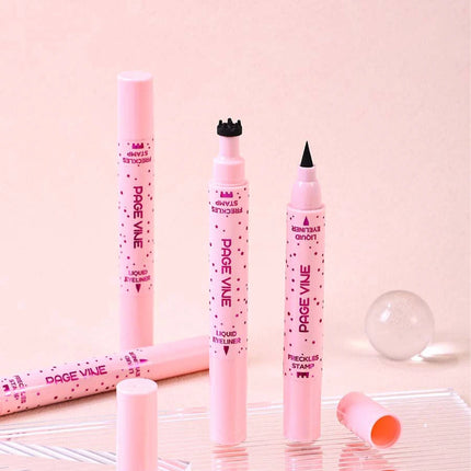2 in 1 Natural Simulation Freckle Stamp Pen Waterproof Easy Color Freckle Dot Pen Face Fake Freckles Eyeliner Lasting Makeup