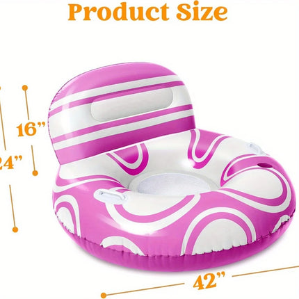 Inflatable Pool Floats Chair River Tube Pool Floaties Sofa Floating Chair Mesh Bottom Swimming Pool Party Toys Lounger Lake Raft