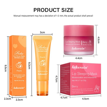 Lip Balm & Lip Mask Set Moisturizing Night Lips Care Multiple Colors Makeup Maintenance Lip Anti-Cracking Lip Oil Care Cosmetic