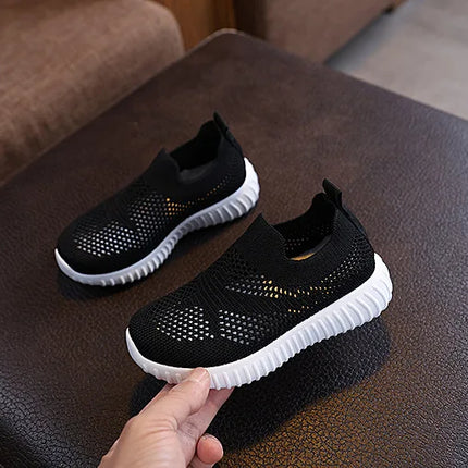 Children's Running Sneakers Boys Girls Casual Mesh Breathable Non-Slip Walking Patchwork Tennis Toddler Soft-Soled Girls' Shoes